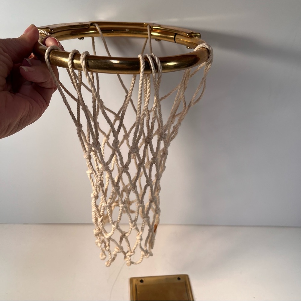 Vintage brass basketball office hoop